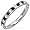 Bling Jewelry Sterling Silver Stackable Eternity Band Ring Channel Set Black CZ - Size 5