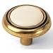 1-1/4" Dia Almond Antique Brass Knob