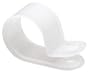 Daburn Stik Klip PVC Adhesive Backed Cable Clamp, 1/2" Loop, 1" L, 1" W, U Clip- handles up to 3/4" Cable (Pack of 10)