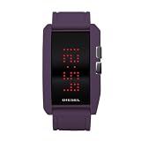 Diesel DZ7167 Montre avec bracelet en silicone Purple et Dot Matrix Display LED
