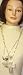 Set of Two Sterling Silver Long Chain Charm Necklace One with Cross Pendant and One w...