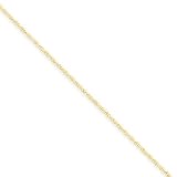 .8mm, 14 Karat Yellow Gold, Baby Rope Chain - 14 inch