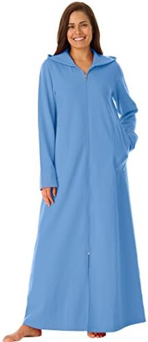 Dreams & Co. Women's Plus Size Long ultra-soft fleece hoodie robe Dreams &