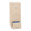 4-Drawer Vertical File, 17-3/4w x 25d, UL Listed 350&deg;, Letter, Parchment