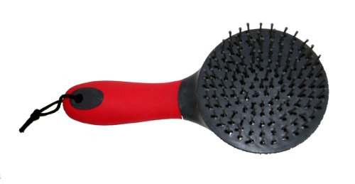 Horse Grooming Mane and Tail Brush Easy Grip Red