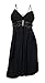 eVogues Black Wrap Bodice Empire waist plus size Dress