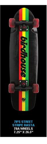 Childrens Toyshop  Toys : Birdhouse (CPX1057) Street Stripe Series 7.25-Inch 70's Street Complete Skateboard (Rasta)