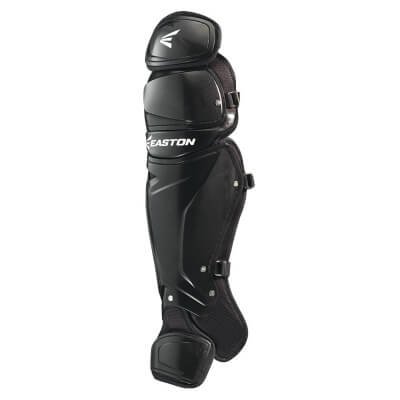 Easton Mako II Youth Catcher's Leg Guards, Black/Black