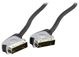 HQ 0.75m HQ SCART Cable with 24k Gold Plated Plugs and Double Screened OFC Cable for Excellent Sound and Picture Quality