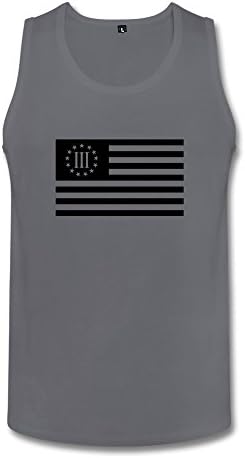 RUIFENG Men's 3 Percenter Flag Retro Tank Tops- L Deep Heather