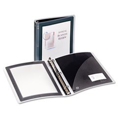 * Flexi-View Round-Ring Presentation View Binder, 1-1/2 Capacity, Black