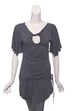 BAILEY 44 Flutter Sleeve Keyhole Top in Blue