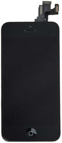 Pre-assembled Replacement Touch Screen Digitizer + LCD Display & LCD Shield Plate + Spares Parts (Front Camera + Home Button + Earpiece Speaker) for Iphone 5C (Black)