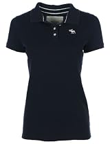 Abercrombie & Fitch Womens Classic Polo Shirt Navy