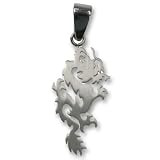 316L Stainless Steel Pendant Stainless Steel Pendant with laser-cut dragon design and matte finish. Height of Charm: 33mm Width of Charm: 15mm