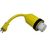 Conntek 14222 RV 1.5-Foot Pigtail Adapter Power Cord 15 Amp Male Plug To 50 Amp 125/250 Volt Locking Female Connector