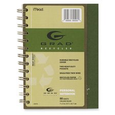 Wirebound College Rule Notebook, 3-Subject, 9-1/2" x 6", Assorted, 138 Sheet MEA06386