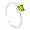 Silver Princess Cut August Peridot Birthstone Child Ring Size 3