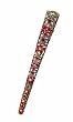 Hair Clip - H68 - Banana Style Encrusted in Swarovski (tm) Crystal Stones ~ Siam Red