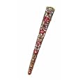 Hair Clip - H68 - Banana Style Encrusted in Swarovski (tm) Crystal Stones ~ Siam Red