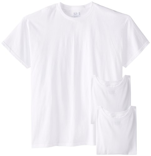 Fruit of the Loom Men's 3-Pack Big Size Crew T-Shirt, White, 3XB