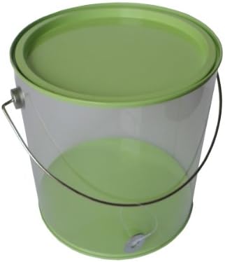 Hampton Art Wrap it Up Plastic Paint Can with Tin Lid Pastel, Large, Lime