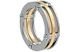 Two Tone IP Yellow Gold Titanium Ring