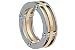 Two Tone IP Yellow Gold Titanium Ring