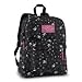 JanSport Superbreak Backpack in Black/Shocker Pink Skeleton Party/Pink T501