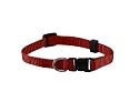 Small Solid Adjustable Pet Collar with EZ Snap Buckle, Red