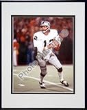 Ken Stabler, Oakland Raiders Double Matted 8 X 10 Photograph in Black Anodized Aluminum Frame