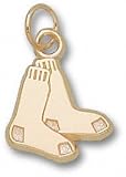 Boston Red Sox Solid 14K Gold Pair Of Sox Logo 1/2'' Pendant