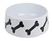 X-Large Melamine Dog Food / Water Bowl with Black Bones