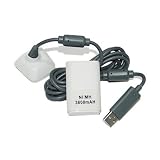 HDE Battery Pack & Charger Cable for Xbox 360 Wireless Controllers