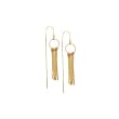 14K Yellow Gold Threader Dangle Earrings