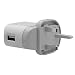 TeckNet C009 UK 3 PIN 5V 1000mA USB Power Adapter / Mains Charger UK / Wall plug for MP3 players, most ipods, mobile phones, PDA's and Digital Cameras - White