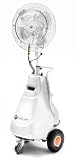 Tahitian-Breeze Portable Outdoor Misting Fan w/High Pressure (1000 psi) Pump - Commercial Grade