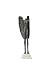 Global Views Angel Sculpture 16-1/2-Inch Tall Iron on Limestone Pedestal, Male