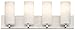Forecast Lighting F4507-36 Cambria Four-Light Bath with Etched White Opal Glass, Satin Nickel