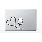Macbook stethoscope heart decal sticker pro air 11 13 15 17