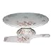SOPHIA CAKE PLATE WITH SERVER - 10" FOOTED CAKE PLATE WITH SERVER, SOPHIA COLLECTION