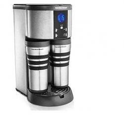 Hamilton Beach 10-c. Stay or Go Stay or Go Coffee Maker, Black/Stainless.