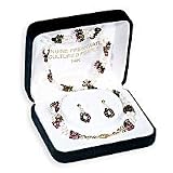 14k Gold Pearl and Tourmaline Necklace and Earring Set