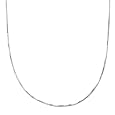 10k White Gold .50mm Light Box Chain Necklace, 18"