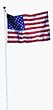 18' In ground Steel Flag Pole with 3'X5' Polycotton Flag