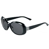 Fendi FS5184-001 Women's Black Plastic Frame Polycarbonate Gray Lenses Sunglasses