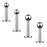 Stainless Steel Ball Labret - 16g - Sold as a Pair