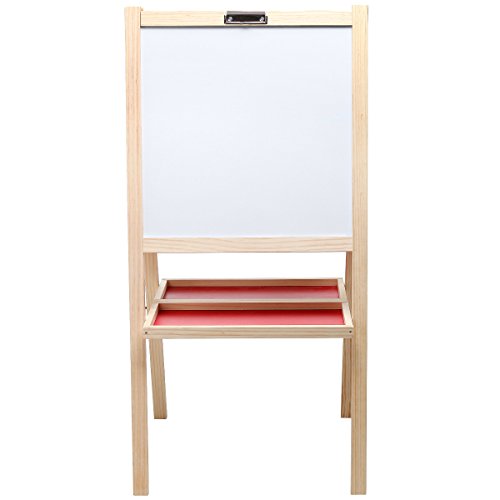 MyGift Kids Deluxe Wooden Free Standing Dry Erase Whiteboard