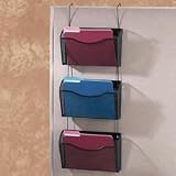 Rolodex 21961 Three-pack wire mesh hanging wall files, black, 14w x 6-5/8d x 33-1/2h