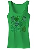 TooLoud Cute Faux Applique Easter Eggs Womens Petite Tank Top
